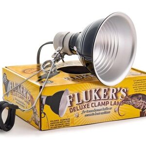 Fluker's‎ 6" Clamp Lamp with for Reptiles Black,  NEW